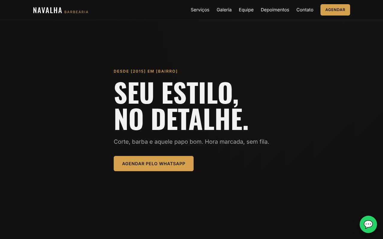 Site de barbearia