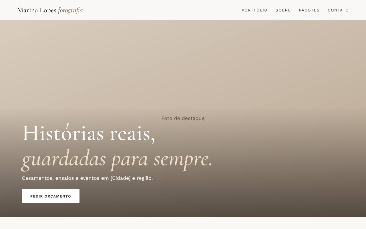 Portfólio de fotógrafa